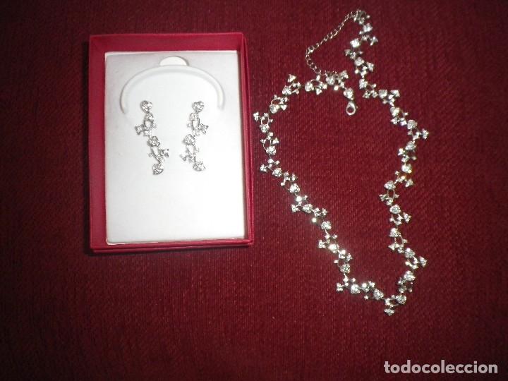 Schmuck: CONJUNTO COLLAR Y PENDIENTE  ZIRCONITAS MARCA LUCHI CABRERA SEVILLA