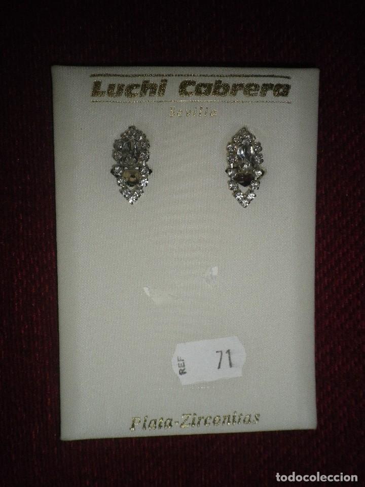 Schmuck: PENDIENTES DE PLATA Y ZIRCONITAS MARCA LUCHI CABRERA SEVILLA