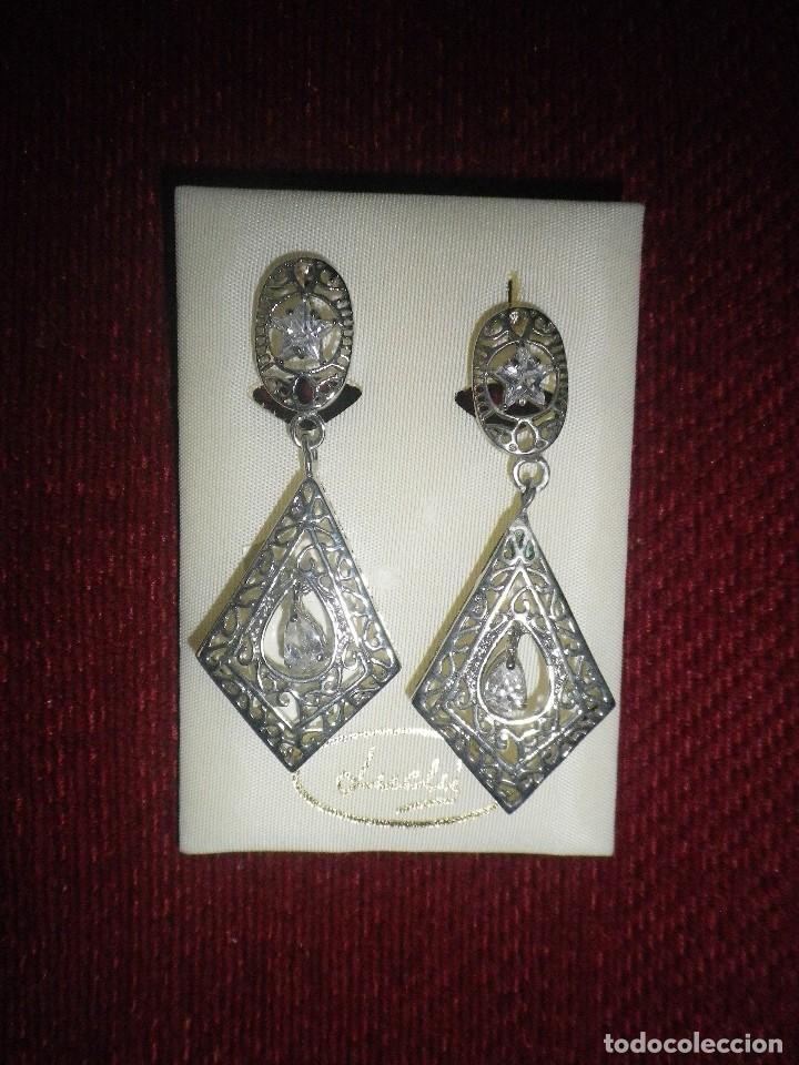 Schmuck: PENDIENTES DE PLATA Y ZIRCONITAS MARCA LUCHI CABRERA SEVILLA