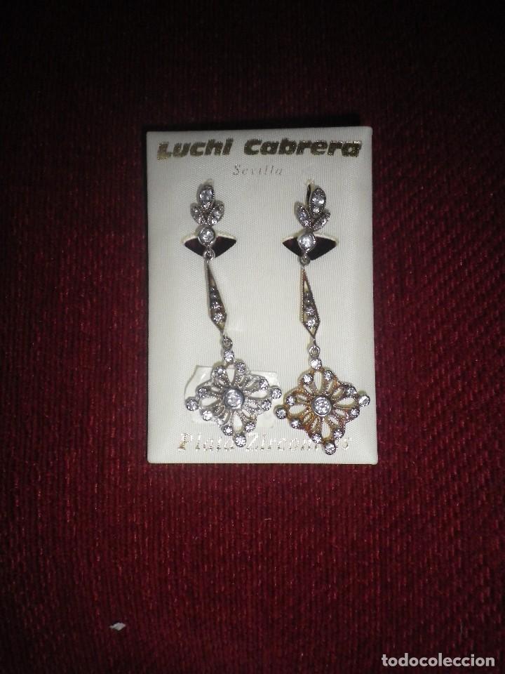 Joyeria: PENDIENTES DE PLATA Y ZIRCONITAS MARCA LUCHI CABRERA SEVILLA