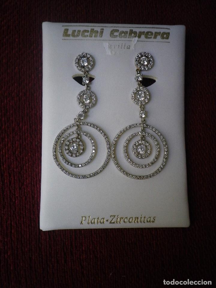 Joyeria: PENDIENTES DE PLATA Y ZIRCONITAS MARCA LUCHI CABRERA SEVILLA
