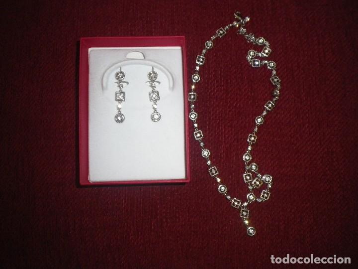 Joyeria: CONJUNTO COLLAR Y PENDIENTE  ZIRCONITAS MARCA LUCHI CABRERA SEVILLA