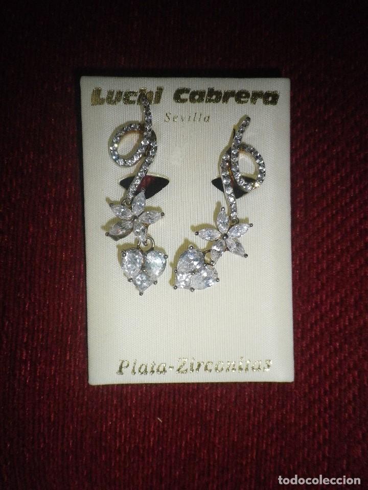 Joyeria: PENDIENTES DE PLATA Y ZIRCONITAS MARCA LUCHI CABRERA SEVILLA