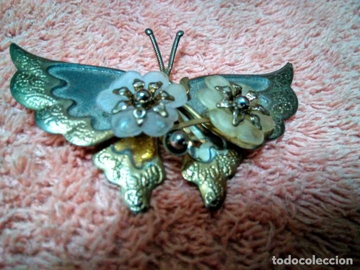 Joyeria: Antiguo broche en forma de mariposa - Foto 1