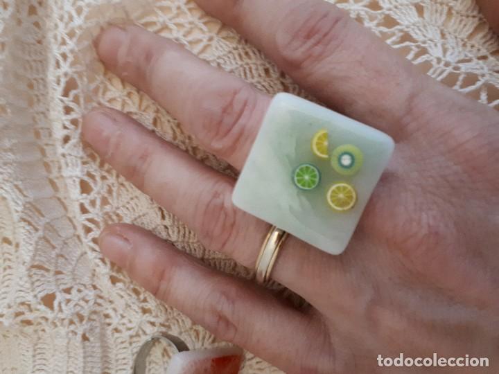 Joaillerie: Anillo ajustable montaje artesanal gres verde agua