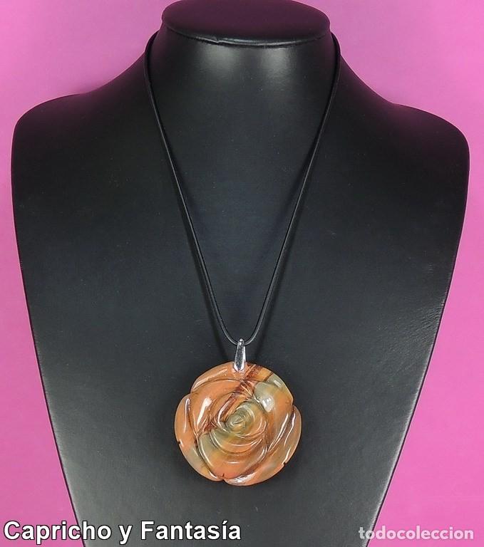 Joalharia: Colgante rosa de mokaita n&ordm; 743CRG