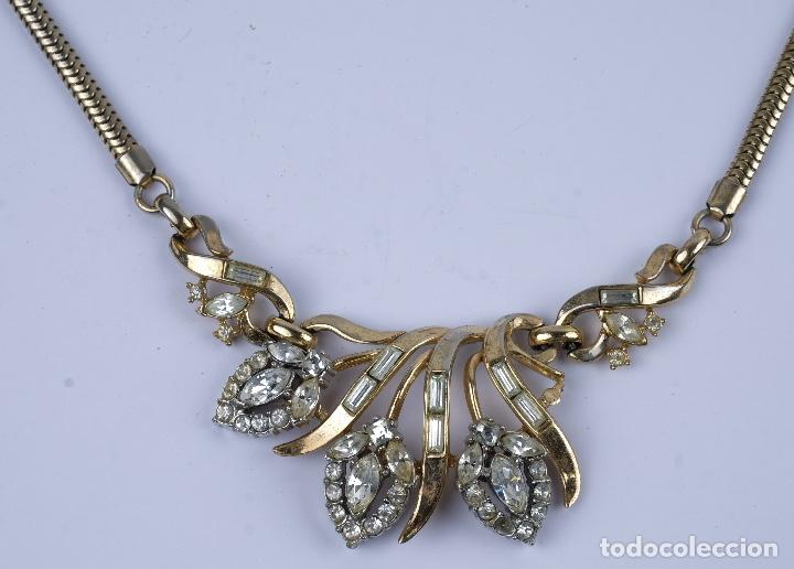 Joyeria: Collar en metal dorado con cristal - Foto 2