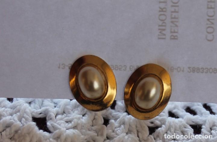 Joaillerie: PENDIENTES DORADOS CON PERLA-BISUTERIA-A&Ntilde;OS 80