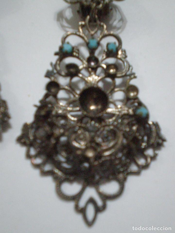 Joyeria: PENDIENTES DE PELLIZCO CON PIEDRAS 7,3 X 3 CM - Foto 2