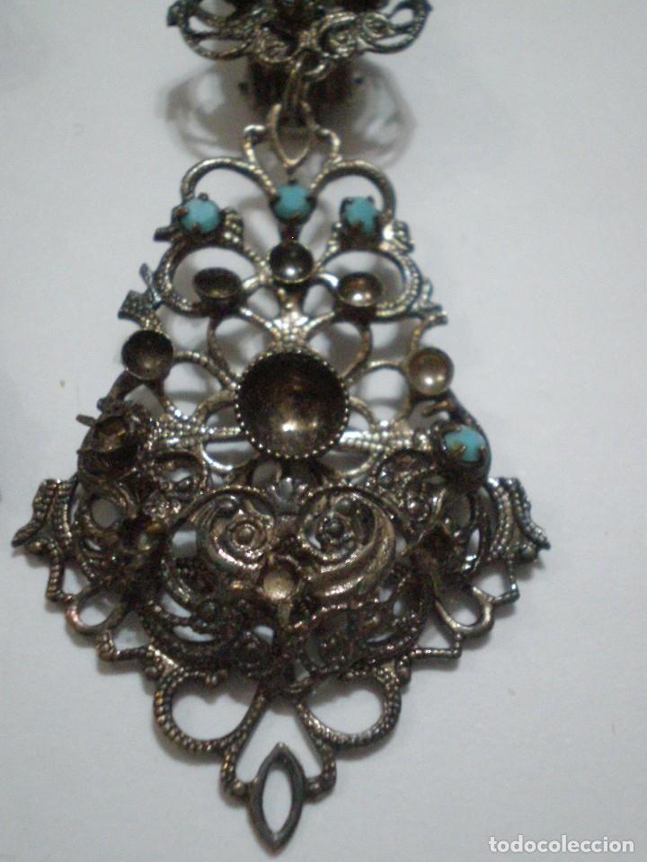 Joyeria: PENDIENTES DE PELLIZCO CON PIEDRAS 7,3 X 3 CM - Foto 3