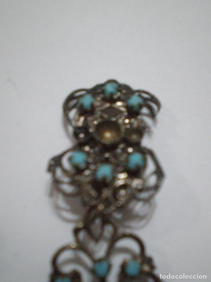 Joyeria: PENDIENTES DE PELLIZCO CON PIEDRAS 7,3 X 3 CM - Foto 4