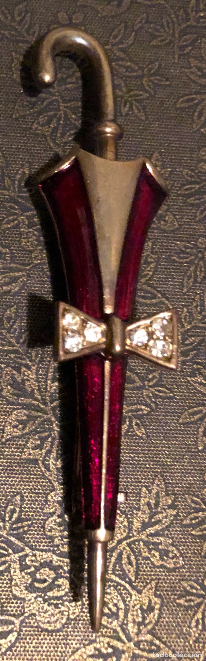 Joyeria: Bonito broche en bronce, y esmalte, de los a&ntilde;os 70