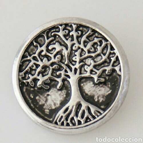 Joalharia: Button lote pulsera, anillo,colgante y 3 botones a presion arbol de la vida y noche estrellada 1,8cm