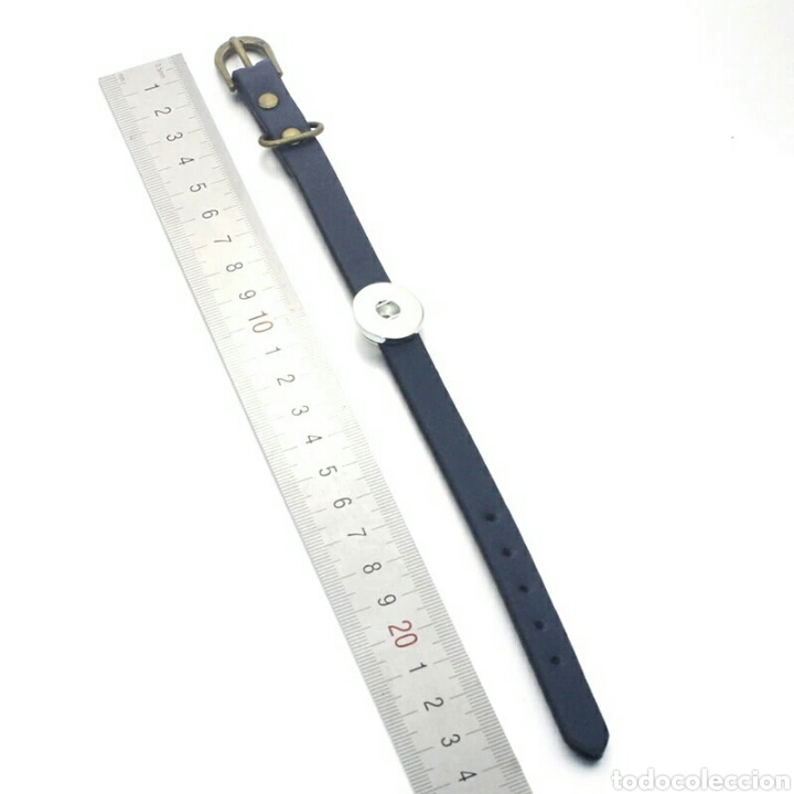 Joyeria: Pulsera cuero para botones snap click 18mm - Foto 1