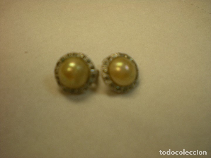 Joyeria: Pendientes  con perla sobre acero d 1 cm - Foto 2