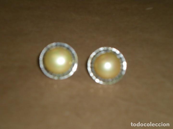 Joyeria: Pendientes  con perla sobre acero d 1,5cm