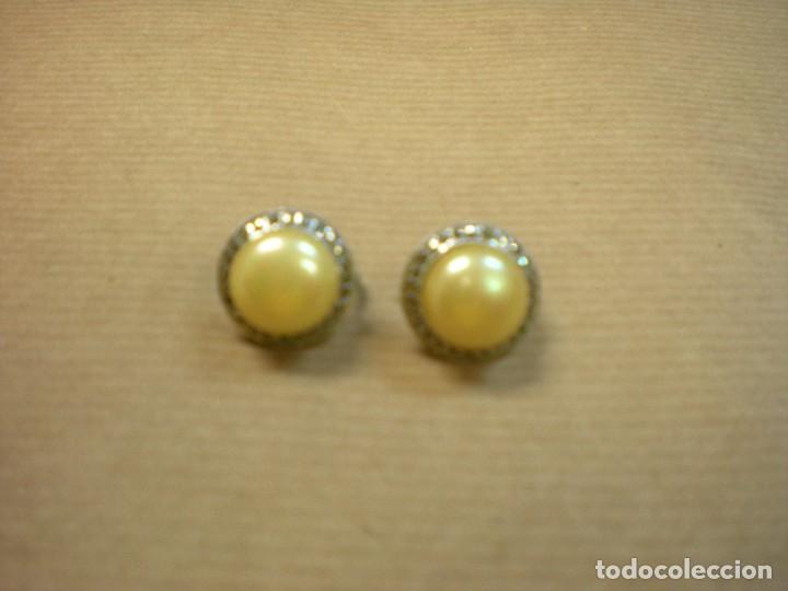 Joyeria: Pendientes  con perla sobre acero d 1,5cm - Foto 2