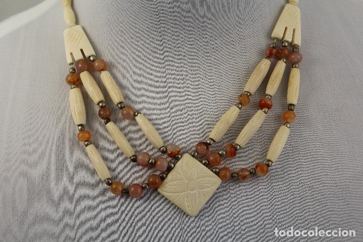 Joyeria: collar de hueso y cristal de murano - Foto 4