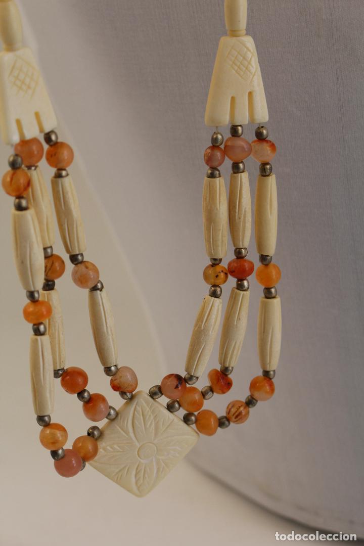 Joyeria: collar de hueso y cristal de murano - Foto 5