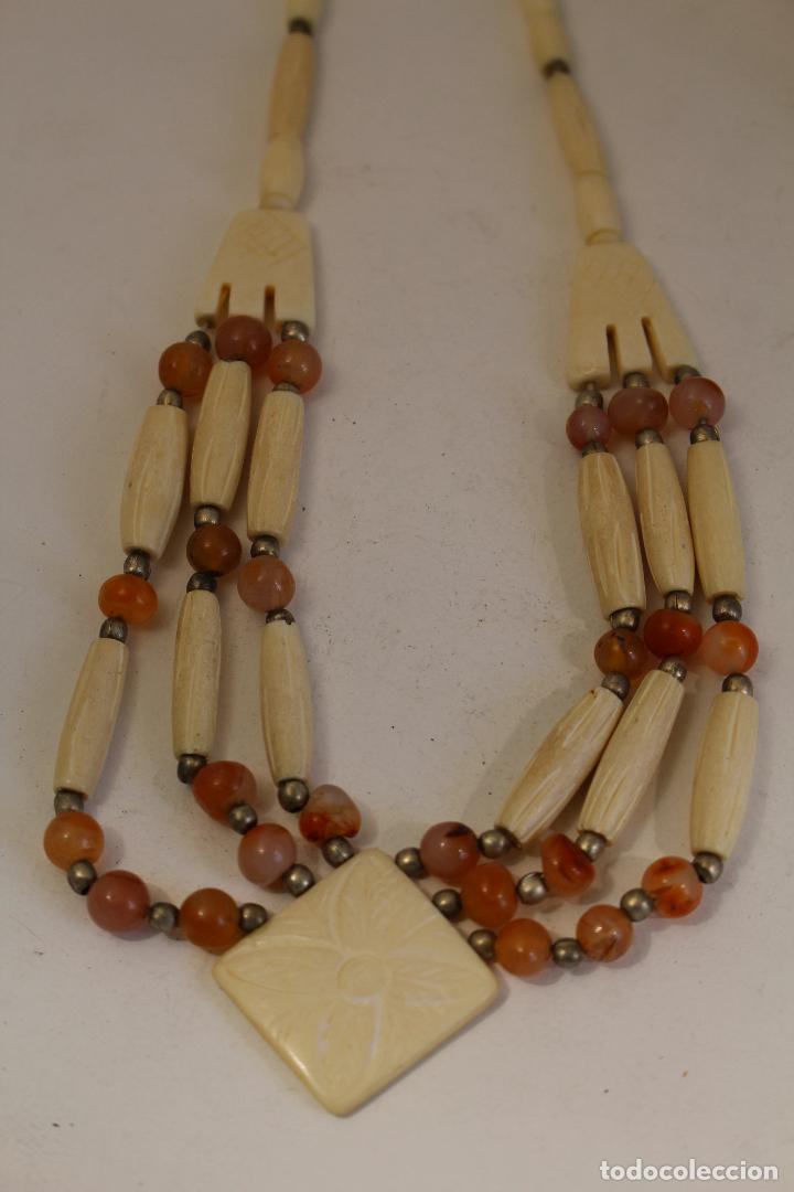 Joyeria: collar de hueso y cristal de murano - Foto 6