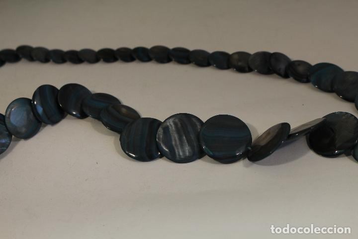 Joyeria: collar de discos de nacar azul - Foto 5