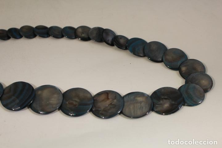 Joyeria: collar de discos de nacar azul - Foto 6