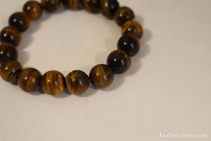 Joyeria: Pulsera de ojo de tigre bola 10mm - Foto 2