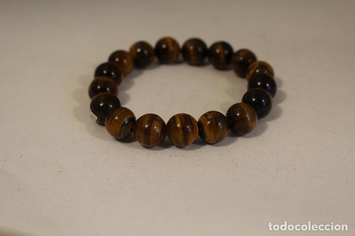 Joyeria: Pulsera de ojo de tigre bola 10mm - Foto 3