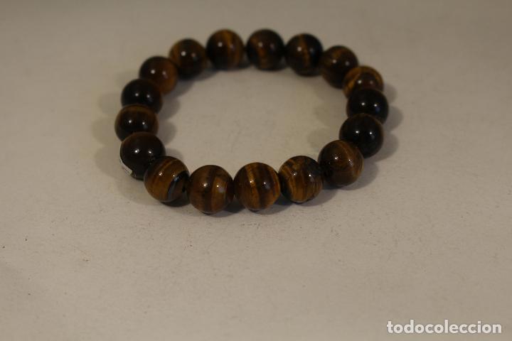 Joyeria: Pulsera de ojo de tigre bola 10mm - Foto 4