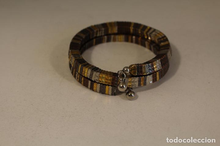 Joyeria: pulsera brazalete con lamina de oro - Foto 2