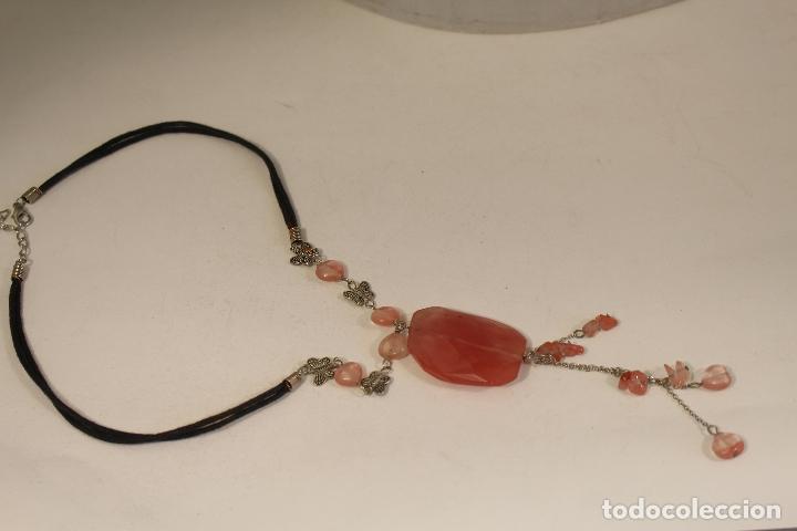 Joyeria: collar cord&oacute;n con quarzo rosa - Foto 2