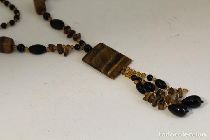 Joyeria: collar ojo de trigre con cuentas de onix - Foto 2