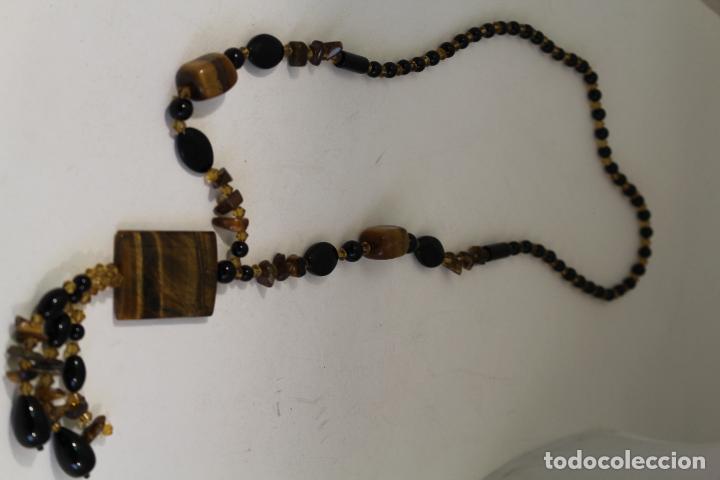 Joyeria: collar ojo de trigre con cuentas de onix - Foto 3