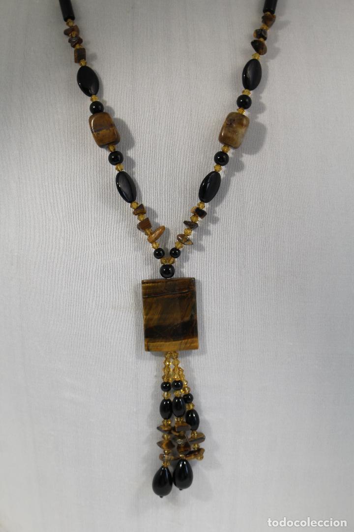 Joyeria: collar ojo de trigre con cuentas de onix - Foto 5