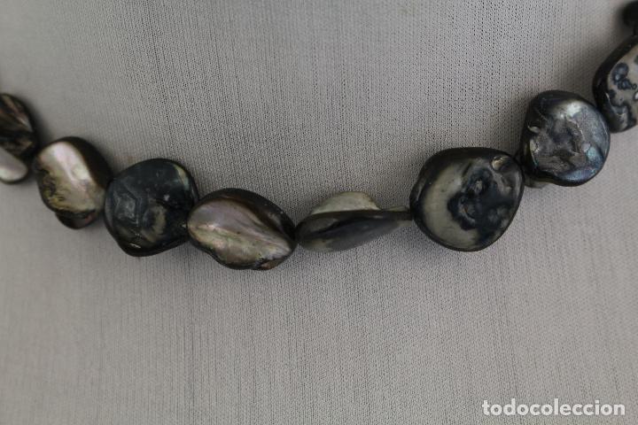 Joyeria: collar de nacar azul - Foto 5