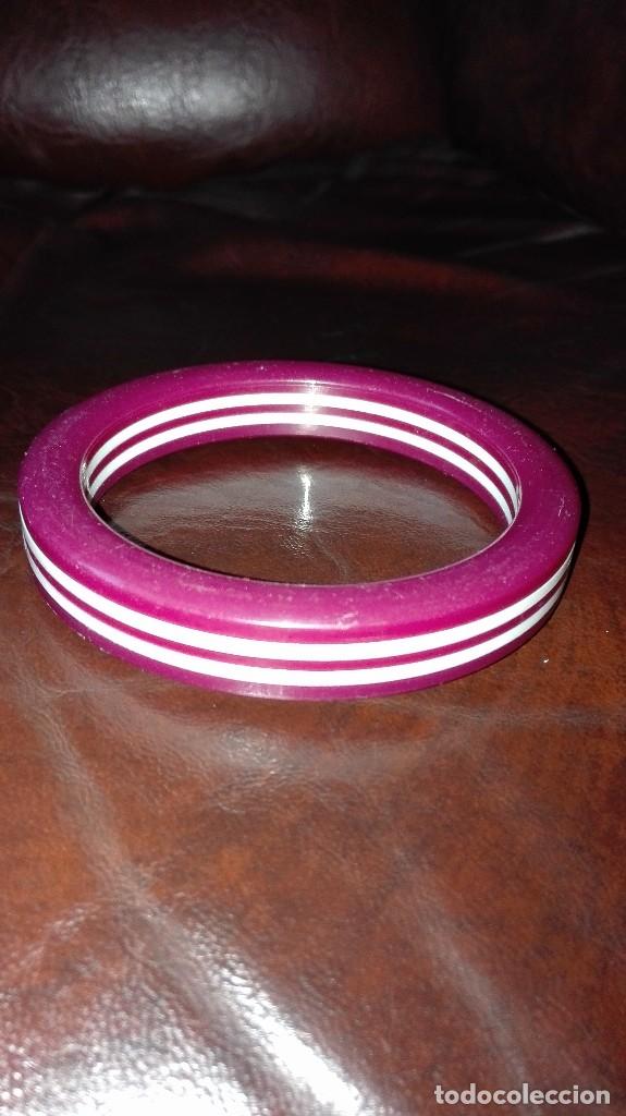 Joyeria: Pulsera de dos rayas de pl&aacute;stico. - Foto 1
