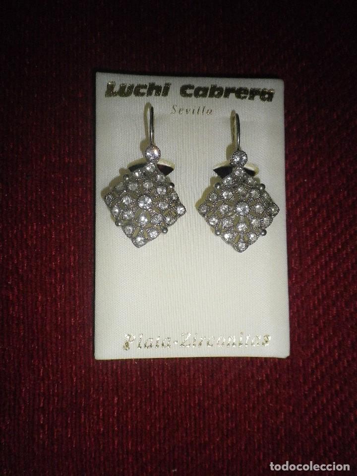 Schmuck: PENDIENTES DE PLATA Y  ZIRCONITAS MARCA LUCHI CABRERA SEVILLA