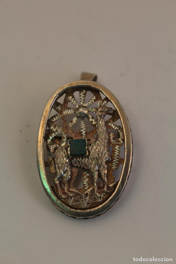 Joyeria: colgante broche con llama en plata de ley - Foto 4