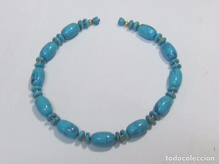 Joyeria: COLLAR DE TURQUESAS Y DETALLES DORADOS - Foto 1