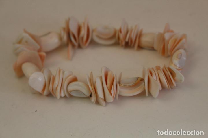 Joyeria: pulsera de conchas rosadas - Foto 1