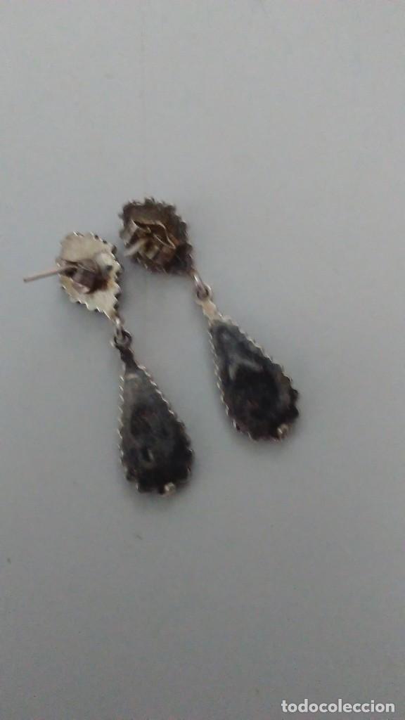 Joyeria: Pendientes de plata labrada y esmalte azul - Foto 7
