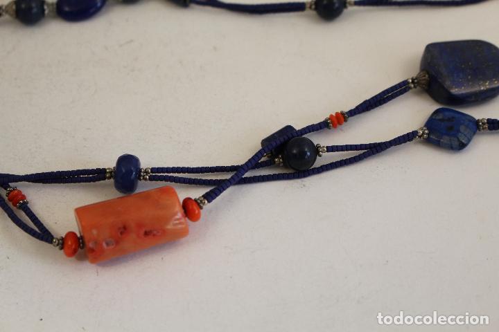 Joyeria: collar largo con lapilazuli y naranja - Foto 3