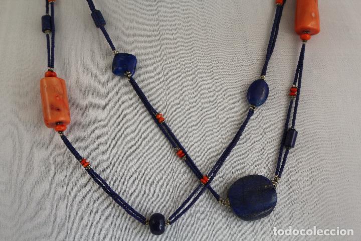 Joyeria: collar largo con lapilazuli y naranja - Foto 7