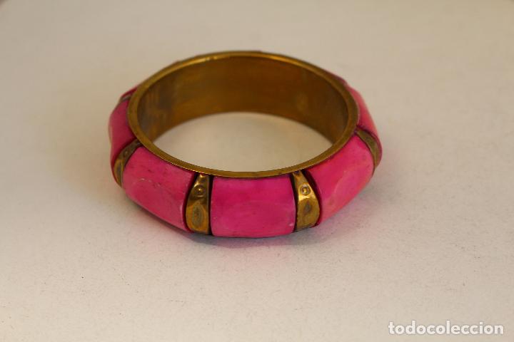 Joyeria: pulsera de laton y rosa - Foto 2