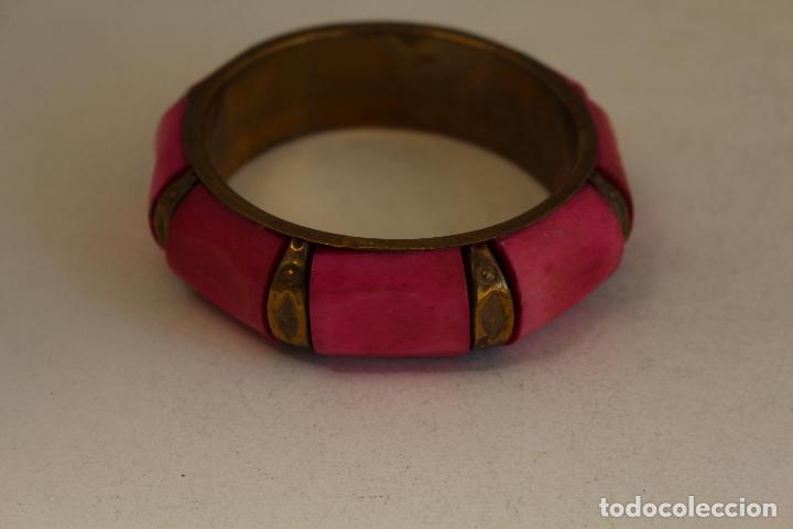 Joyeria: pulsera de laton y rosa - Foto 3