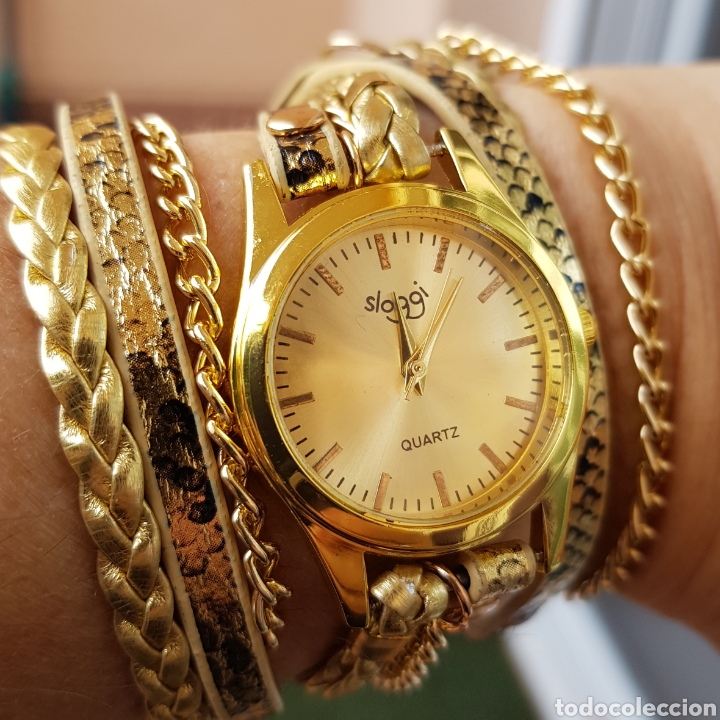 Joalharia: Precioso reloj y pulsera Slogui Cuarz ajustable
