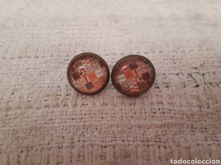 Joaillerie: Pendientes cabuch&oacute;n cristal