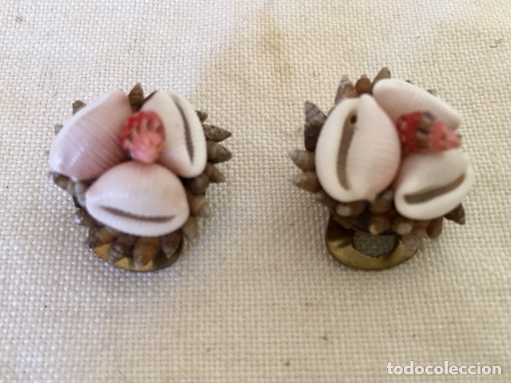 Joyeria: Pendientes vintage a&ntilde;os 40, conchas - Foto 2
