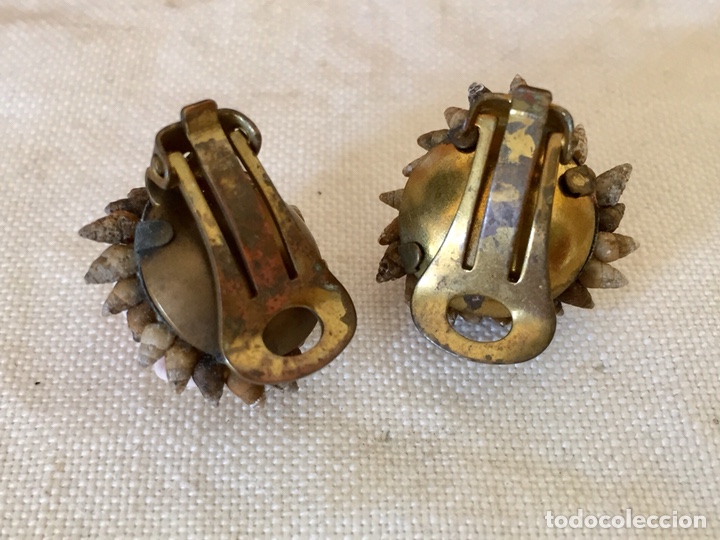 Joyeria: Pendientes vintage a&ntilde;os 40, conchas - Foto 3