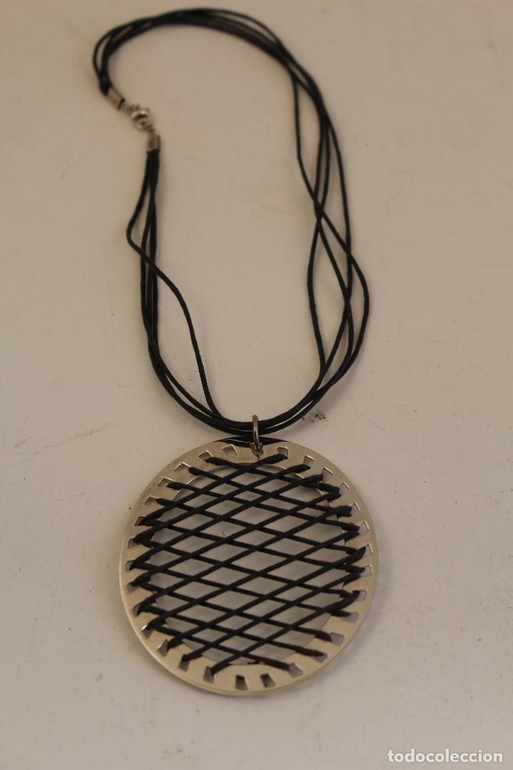 Joyeria: collar de plata y cordon color negro - Foto 3